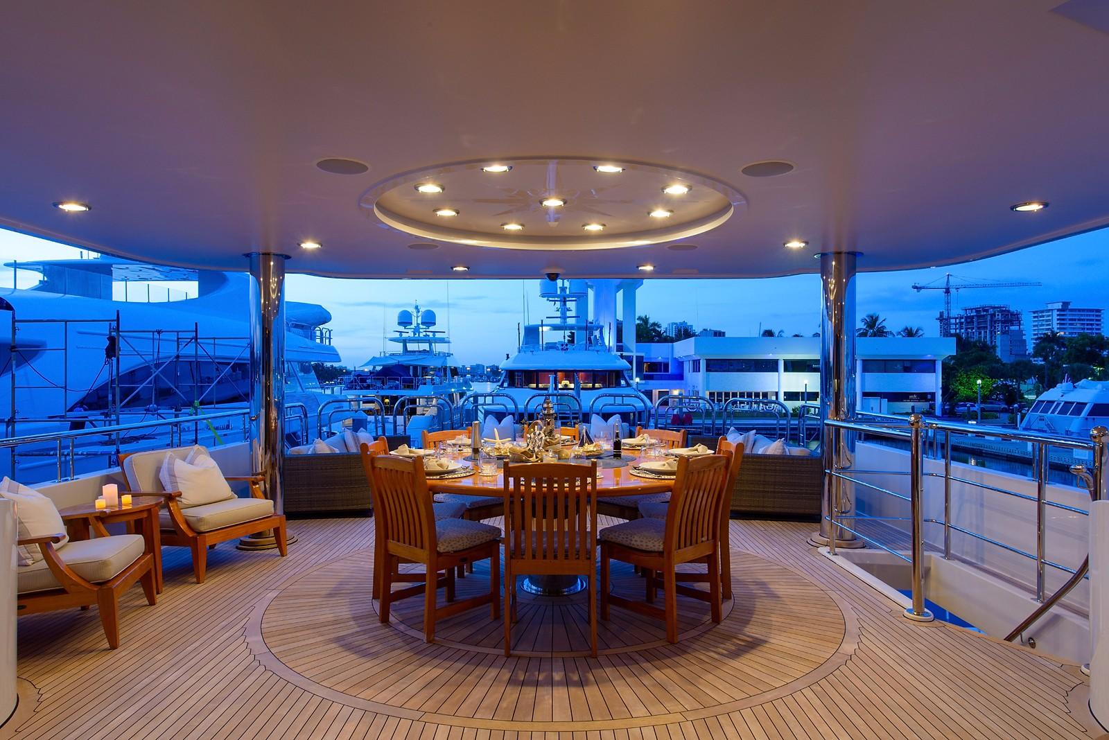 FAR FROM IT Alfresco Dining Area Luxury Yacht Browser by